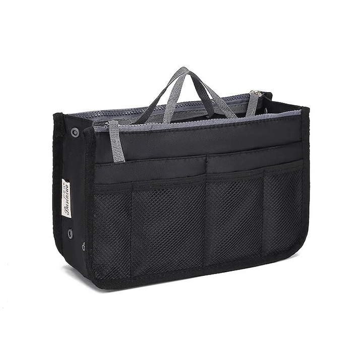 Csomagtartó rendszerező táska, 26x15x8 cm, kompakt, praktikus és vízálló, fekete színben