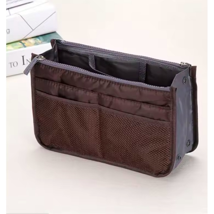 Csomagtartó rendszerező táska, 26x15x8 cm – kompakt, praktikus és vízálló. Barna.