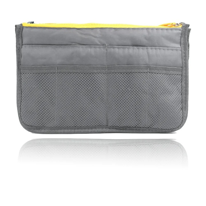 Csomagtartó rendszerező táska, 26x15x8 cm – kompakt, praktikus és vízálló. Szürke.