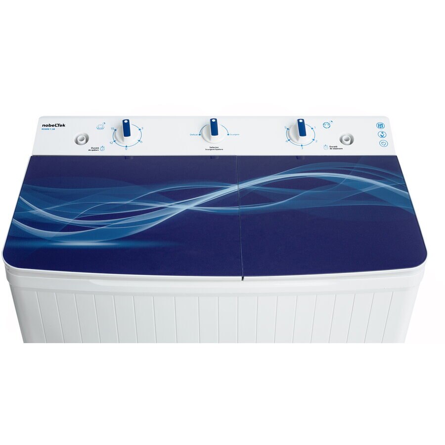Masina de spalat rufe semi-automata Nobeltek NSWM 7.3B, 7 kg spalare, 3 kg stoarecere