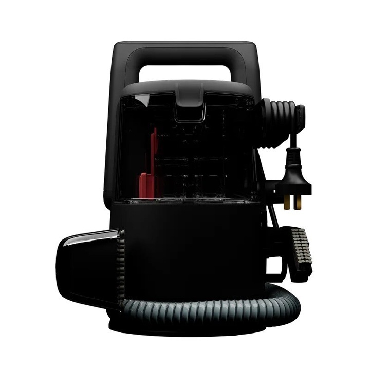 Aiwa SUMISUI ASC-500 прахосмукачка с впръскване и изсмукване на вода, 600W, двоен резервоар 1.5/0.85 литра, 4 метра захранващ кабел, Почистване на текстилни петна, матраци, килими, тапицерия, мокети, подове, автомобилни седалки, черна