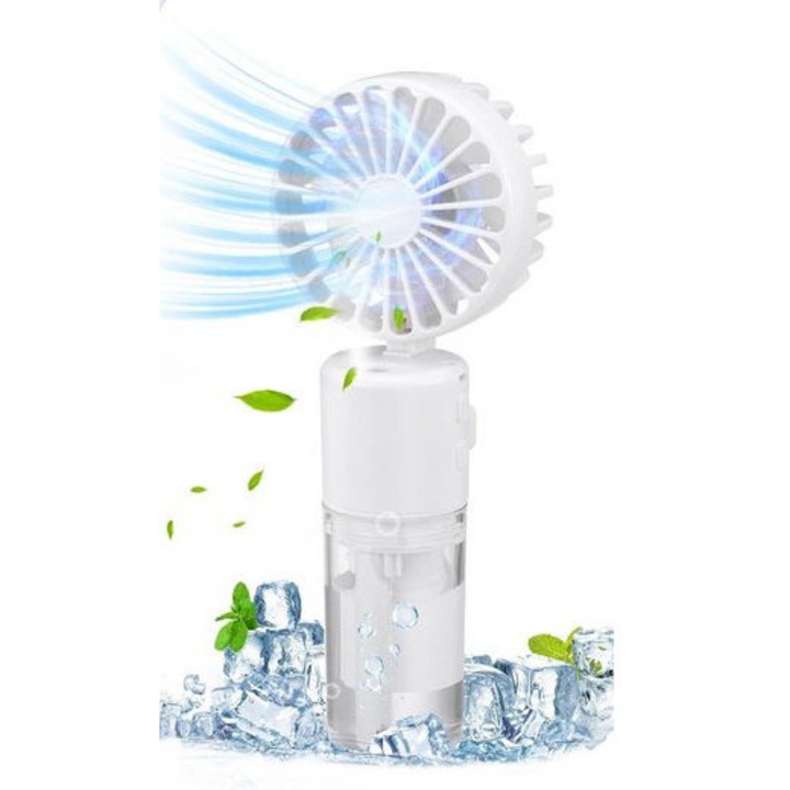 Ventilator portabil cu pulverizare de apă, Haiaveng, 800mAh, pentru birou, călătorii și camping