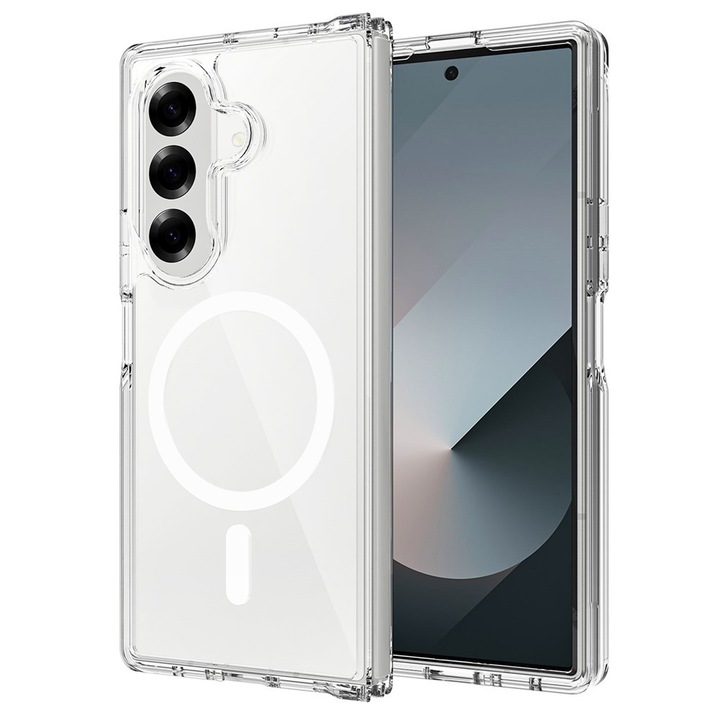 Кейс AcrylVitrine за Samsung Galaxy Z Fold7 / Fold 7, съвместим с MagSafe, ултра защита, технология против пожълтяване, прозрачен