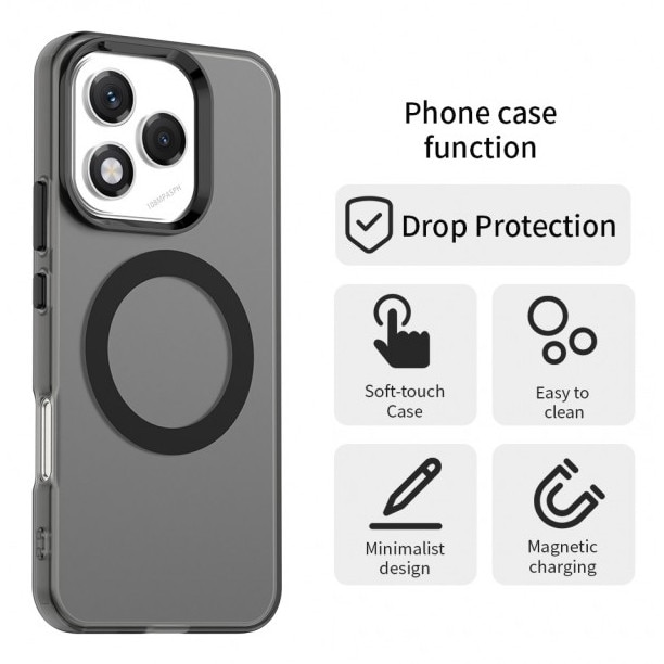 Husa Upzz® Tech Candy Compatibila Cu Honor 400 Lite, Tehnologie Magsafe, Protectie La Camera si Colturi, Negru
