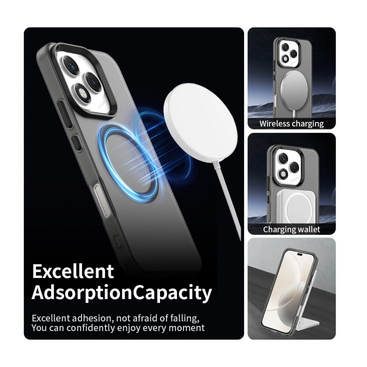 Husa Upzz® Tech Candy Compatibila Cu Honor 400 Lite, Tehnologie Magsafe, Protectie La Camera si Colturi, Negru