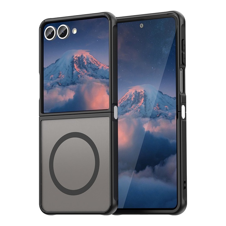 Калъф за Samsung Galaxy Z Flip 7 Daden® HaloFrost II, MagSafe, Удароустойчив, Безжично зареждане, Премиум качество, Черен