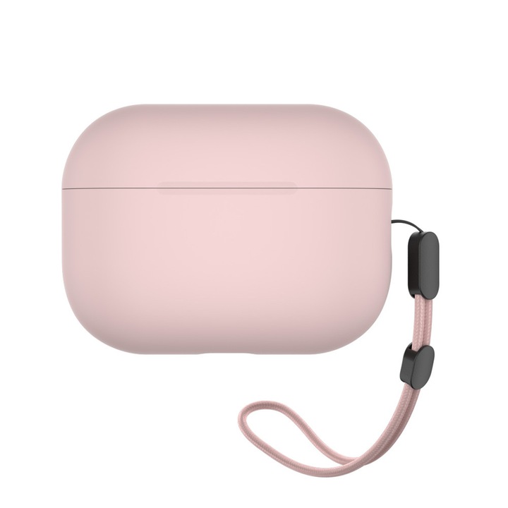 Husa pentru AirPods Pro 2, Liquid Silicone, V21, Silicon, Sand Pink