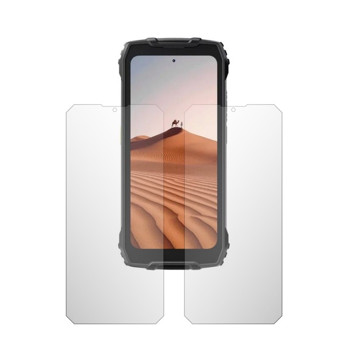 Комплект от 2X Folie24 протектори за екран, за Blackview BV7300, 1X ултрапрозрачни + 1X матови, пълно покритие на дисплея, самозалепващи се, гъвкави със саморегенерация