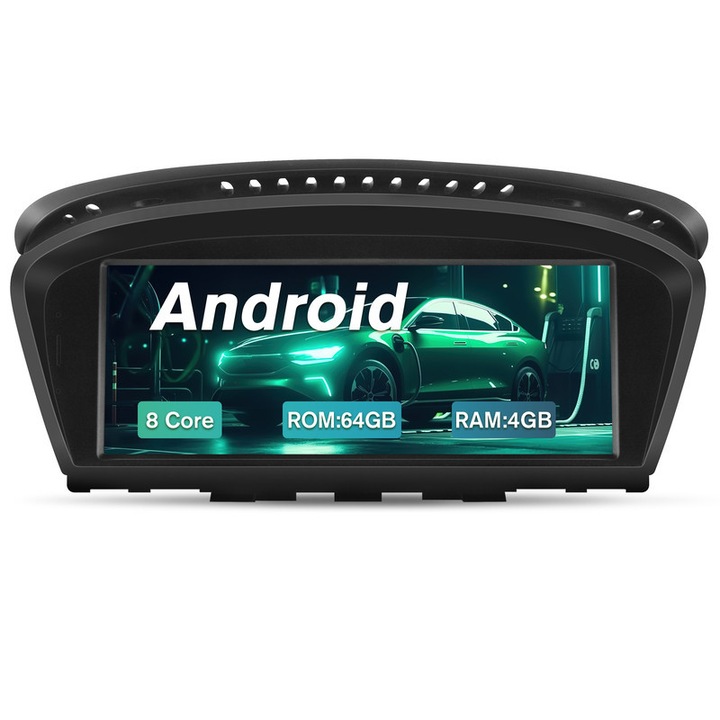 Sistem Multimedia, AWESAFE, radio pentru BMW E60 E61 E62 2006-2012 cu sistem CIC, suporta afisajul sistemului original al masinii, Android, 4GB+64GB, ecran tactil de 8.8 inci, Carplay, Android Auto, DSP, suporta cartela SIM 4G