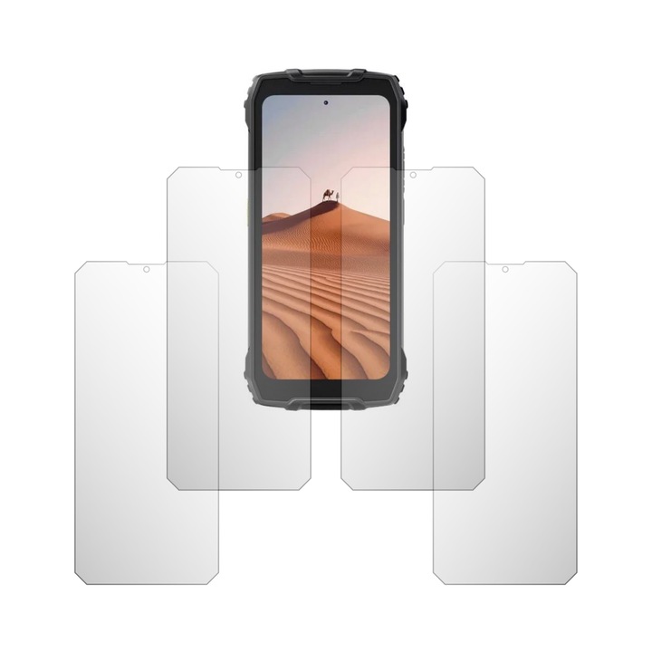 Комплект от 4 протектора за екран Folie24, за Blackview BV7300, 2X ултрапрозрачни + 2X матови, пълно покритие на дисплея и подходящи за калъф, самозалепващи се, гъвкави със саморегенерация