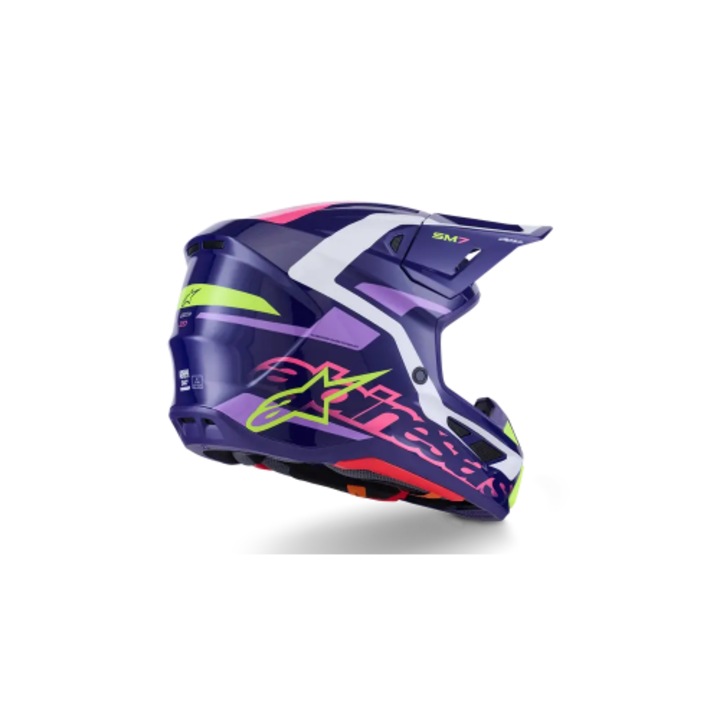 Casca motocross ALPINESTARS SM7 DEED PURPLE/PINK, XXL
