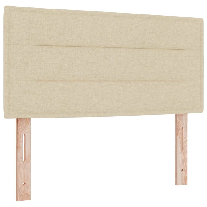 Tablie de pat LED vidaXL, design modern, crem, 90cm, inaltime reglabila