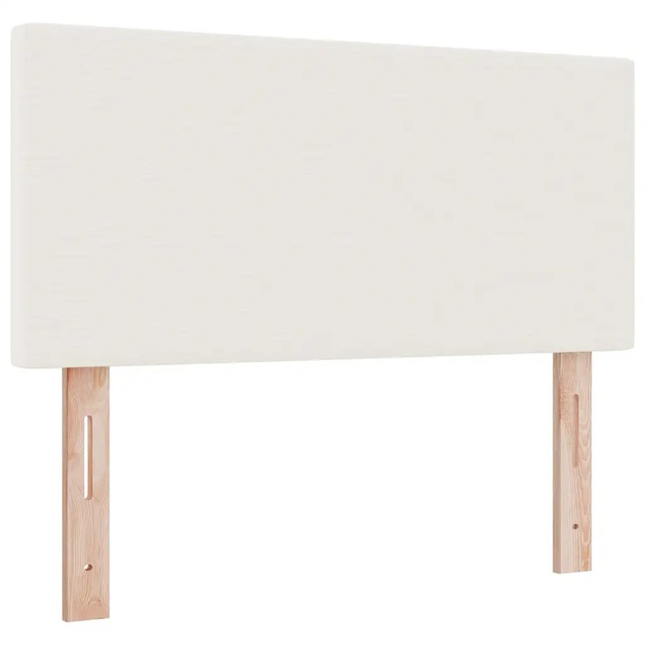 Tablie de pat, VidaXL, 100 cm, crem, lemn de pin, inaltime reglabila