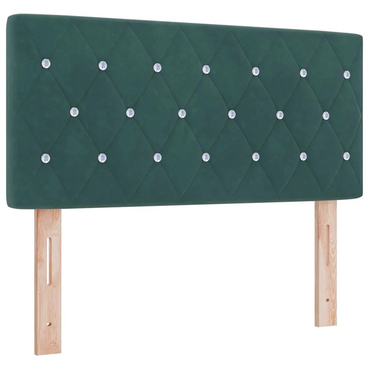 Tablie cap cu headboard Verde inchis 90 cm Piele artificiala, vidaXL, 42007078
