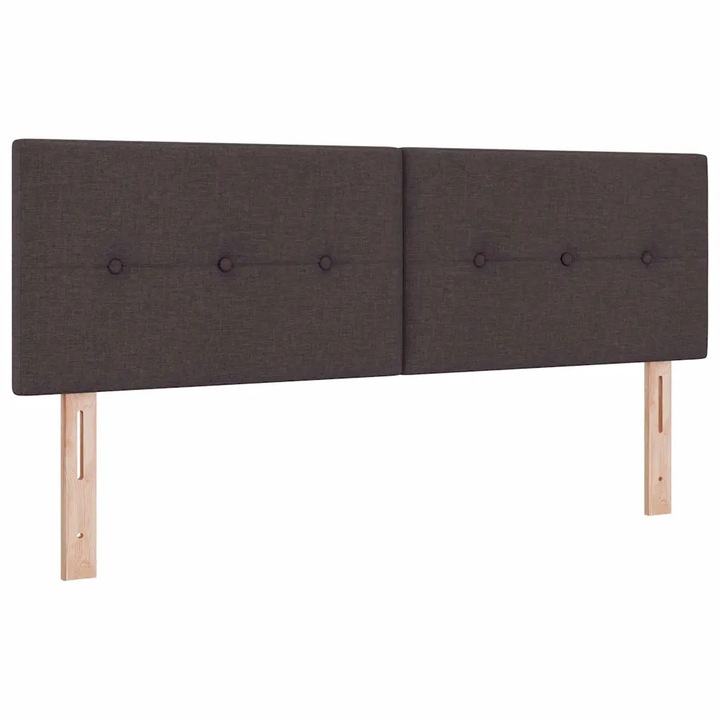 Tablie cap cu headboard Maro inchis 144 cm Piele artificiala, vidaXL, 42007153
