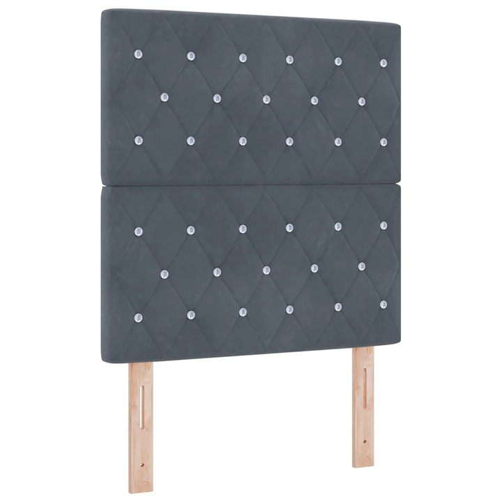 Tablie cap cu headboard Gri inchis 80 cm Piele artificiala, vidaXL, 3337741