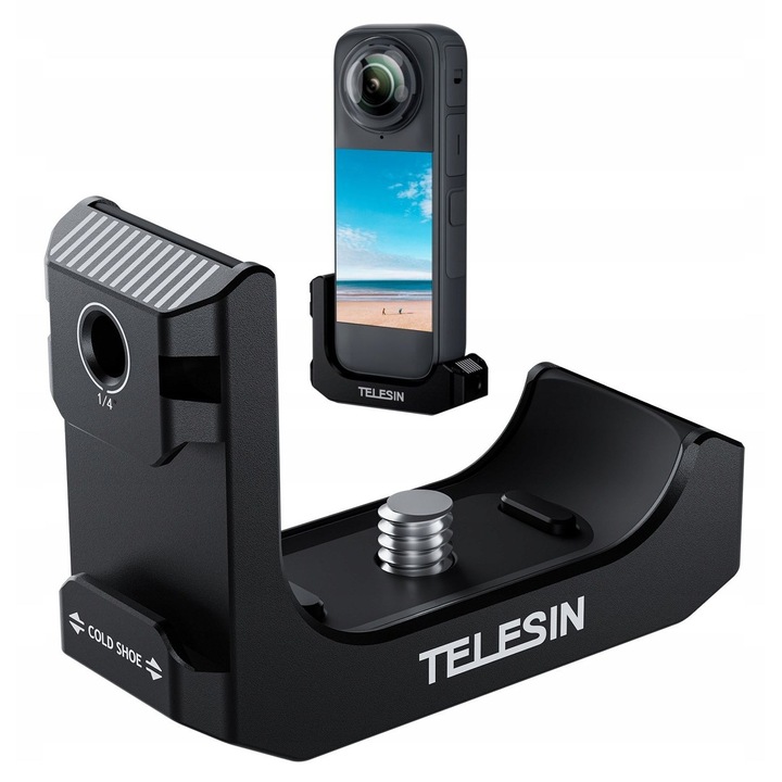 Адаптерна стойка за 1/4'' резба за Insta360 X4 / X 4 + ISO обувка, S6-FMS-11-TIS