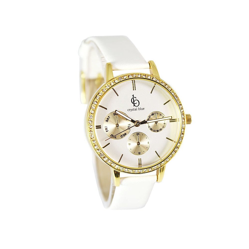 Ceas Dama - Crystal Blue - Gold Touch