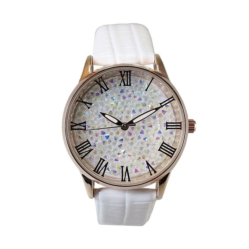 Ceas Dama - Crystal Blue - White & Gold