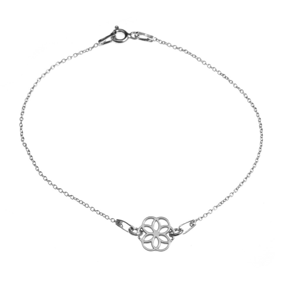 Bratara IJOO din argint 925 placat cu rodiu - Minimalistic Flower