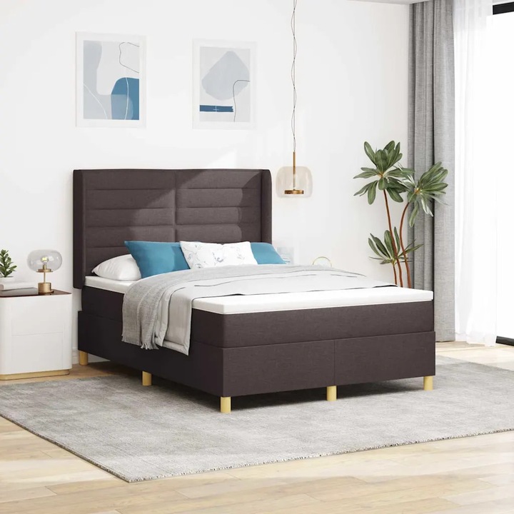 Pat Box Spring VidaXL, maro, 140x190cm