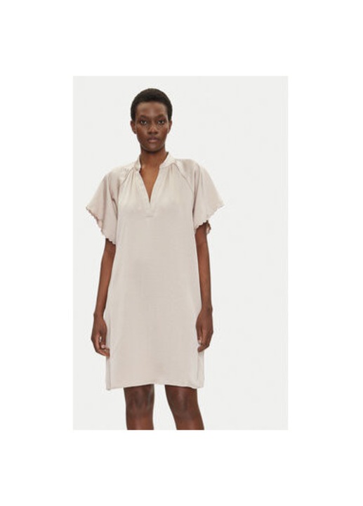 Дамска рокля Bruuns Bazaar, BBW4490, Рециклиран полиестер, Бежов, Бежов