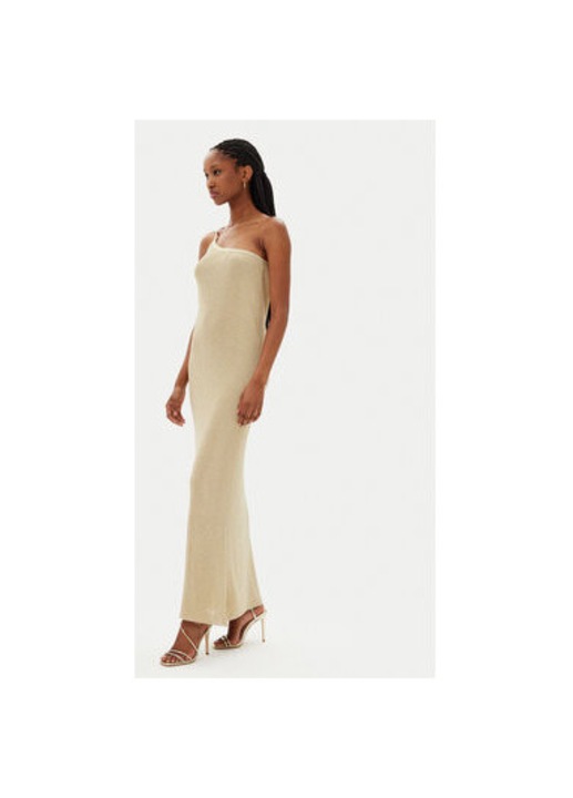 Дамска рокля Kontatto, 3M0563C, Вискоза/Полиестер, Един размер INTL, Бежов