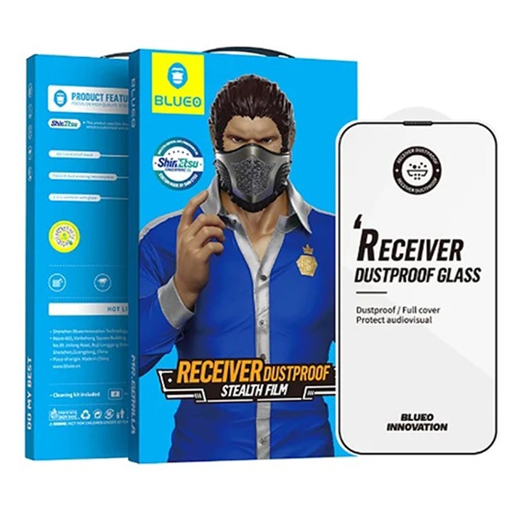 Folie pentru iPhone XR / iPhone 11 - Blueo Anti-Dust HD Glass - Black