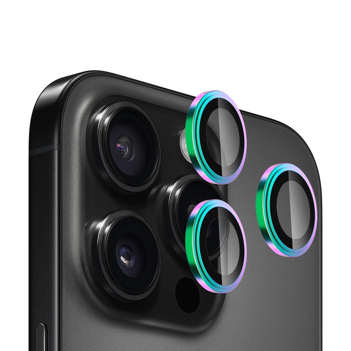 Folie protectie telefon Blueo, compatibila cu iPhone 16 Pro / iPhone 16 Pro Max, TPU, albastru