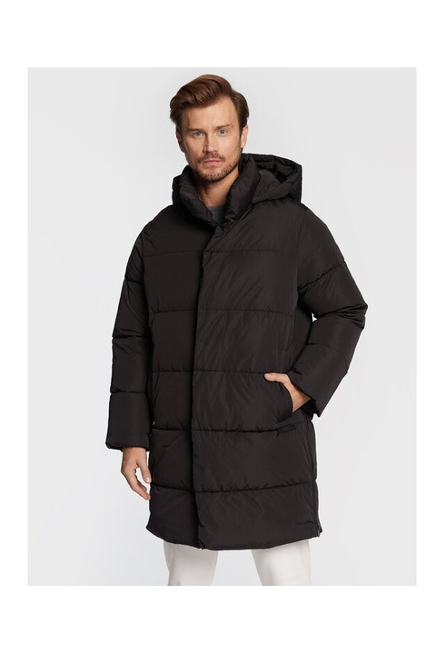 Trussardi férfi télikabát, 52S00742-1T004085, poliészter, 58 EU, fekete