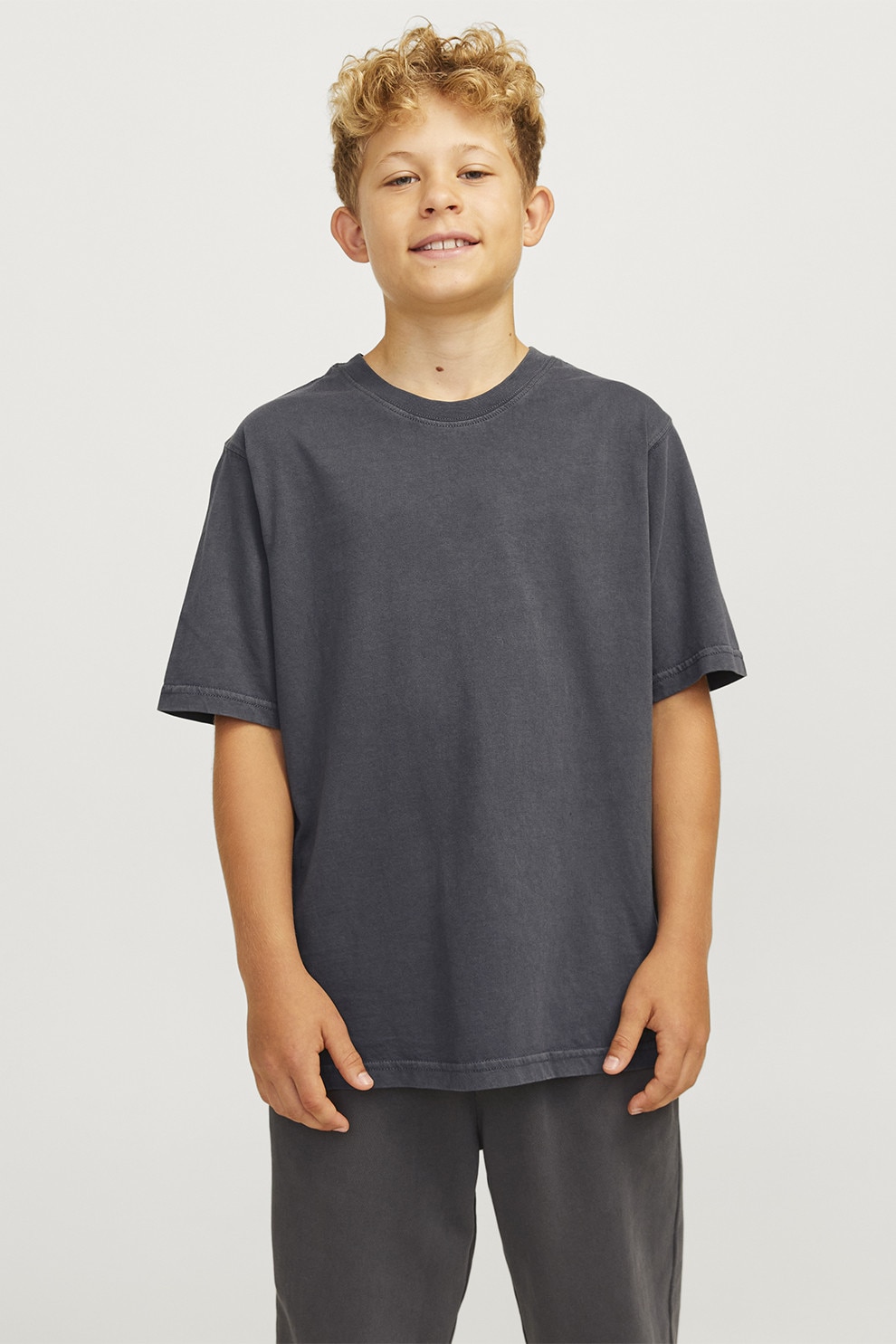 Jack & Jones, Triocu uni din bumbac, Gri antracit, 152 CM