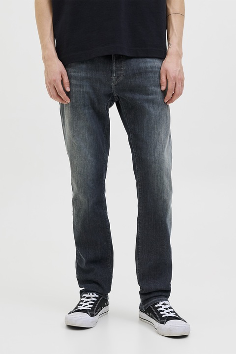 Jack & Jones, Relaxed fit farmernadrág, Sötétkék/Törtfehér