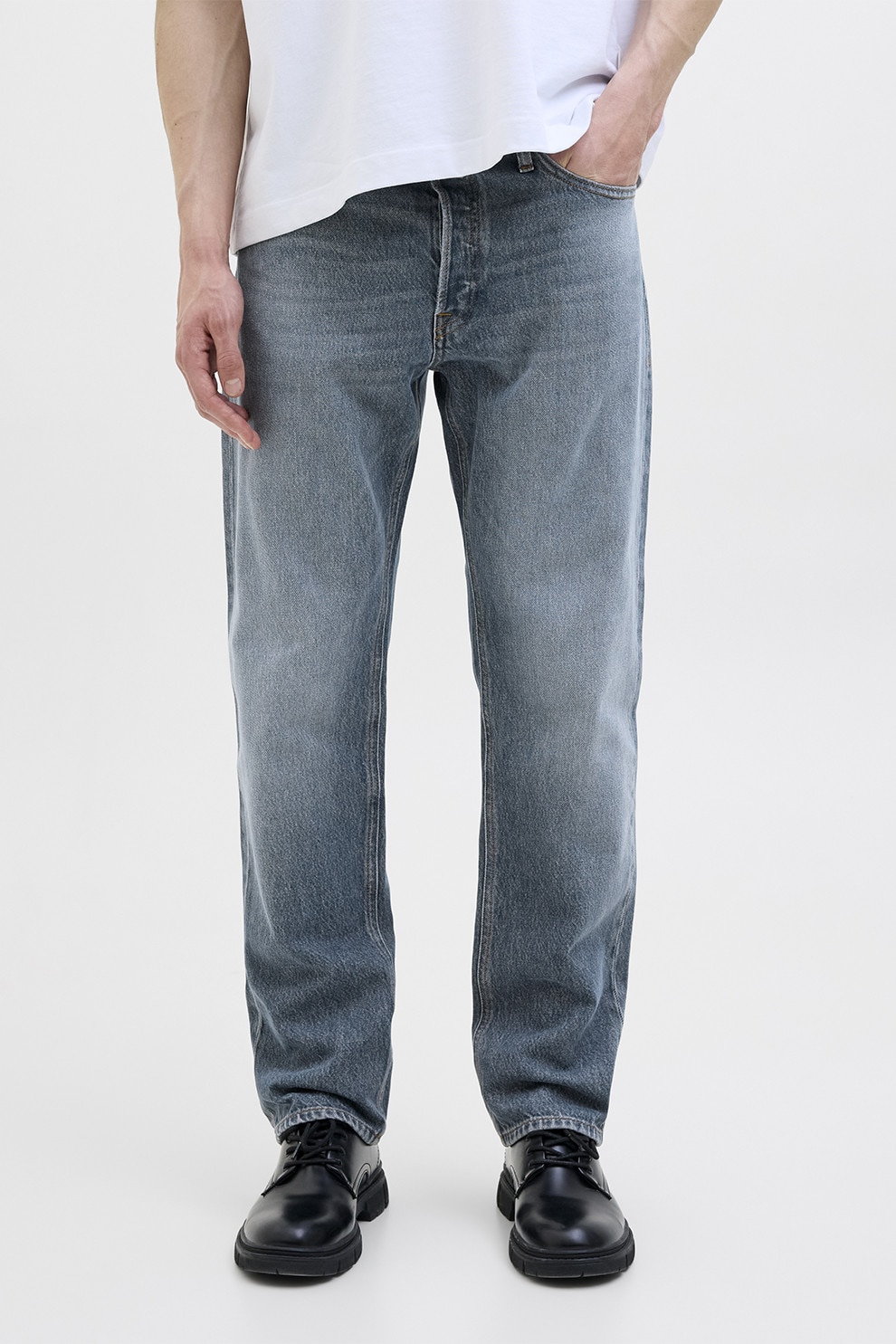 Jack & Jones, Blugi relaxed-fit din denim, Albastru inchis, W31-L32