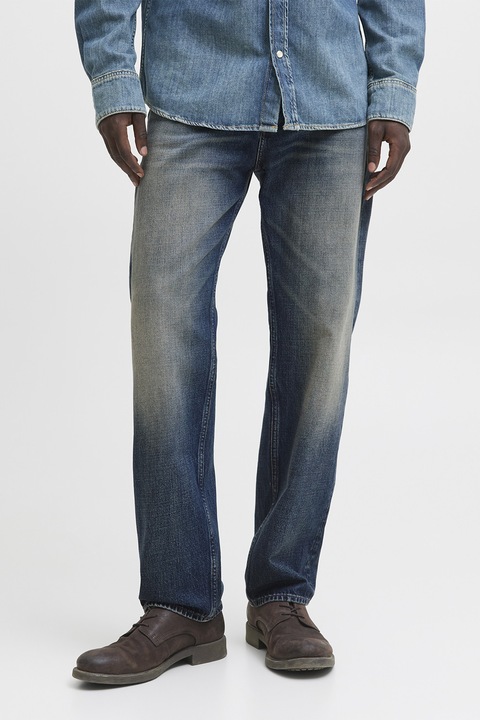 Jack & Jones, Straight fit farmernadrág, Sötétkék/Drapp