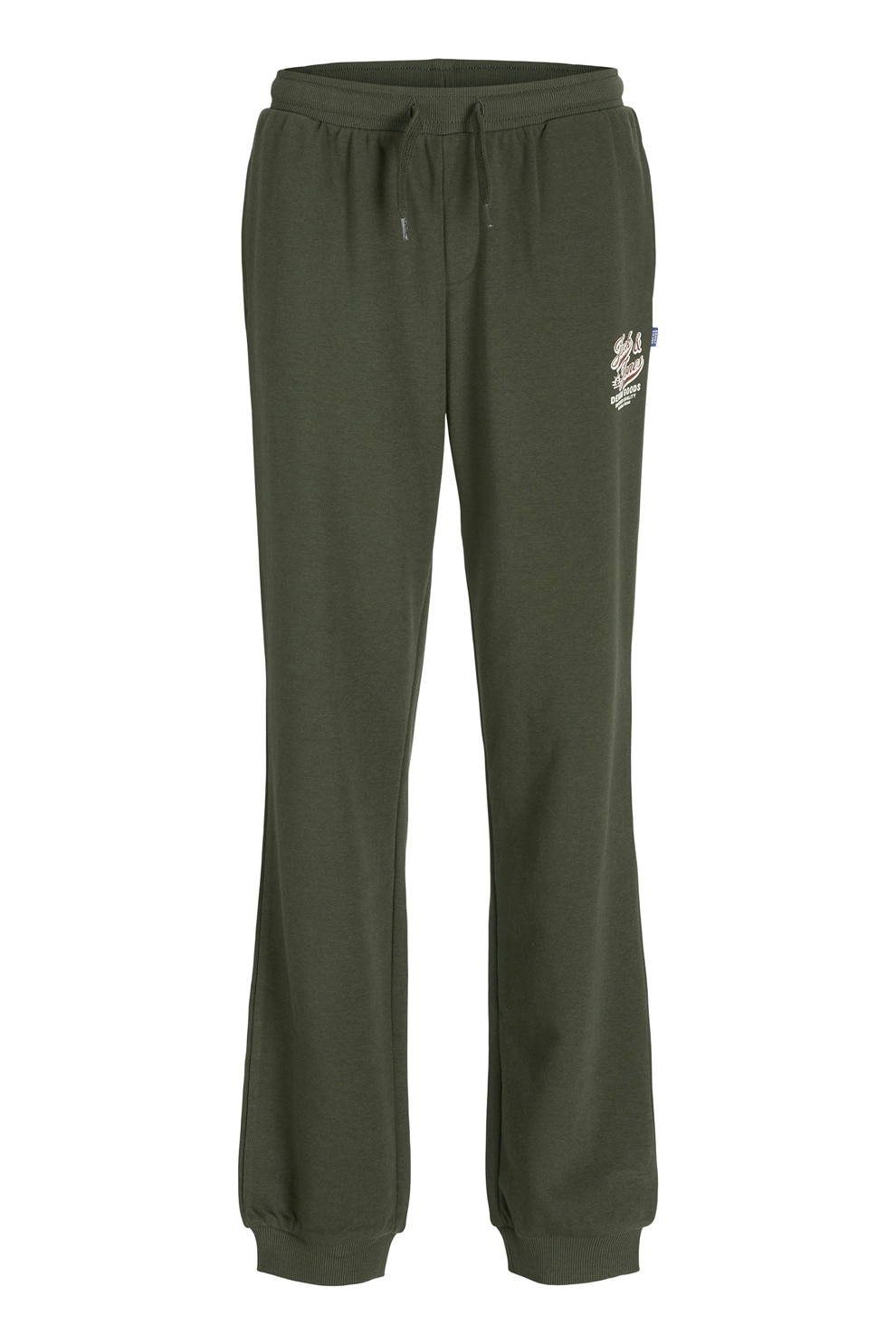 Jack & Jones, Pantaloni de trening cu snur in talie, Verde inchis, 140 CM