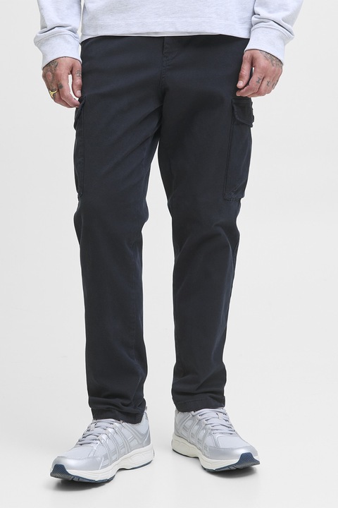 Jack & Jones, Pantaloni cargo din amestec de bumbac, Albastru ultramarin