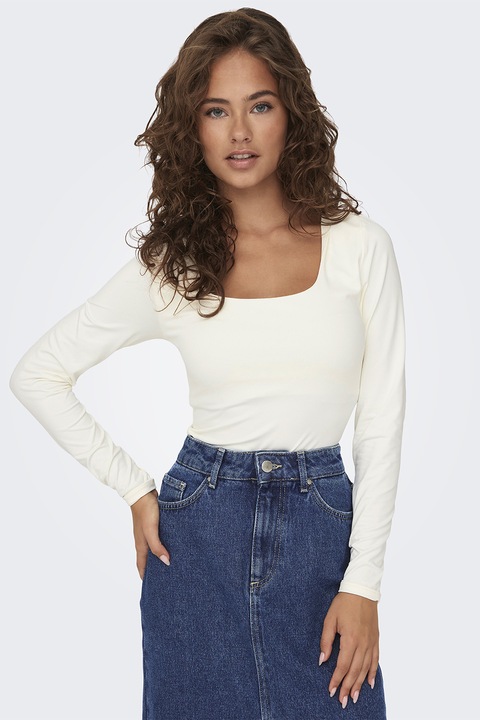 Only, Bluza cambrata Ea, Crem, XL