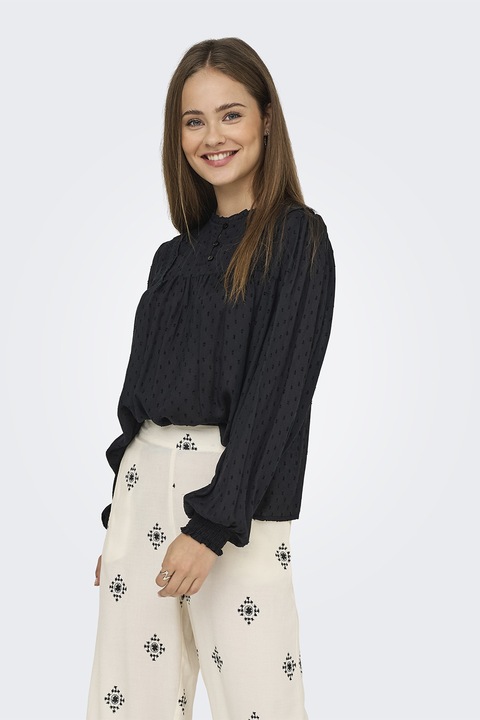 Only, Felső horgolt részletekkel, Fekete, S