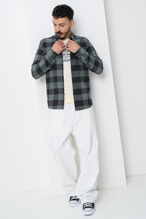 Only & Sons, Hosszú ujjú pamuting, Halványzöld/Antracitszürke