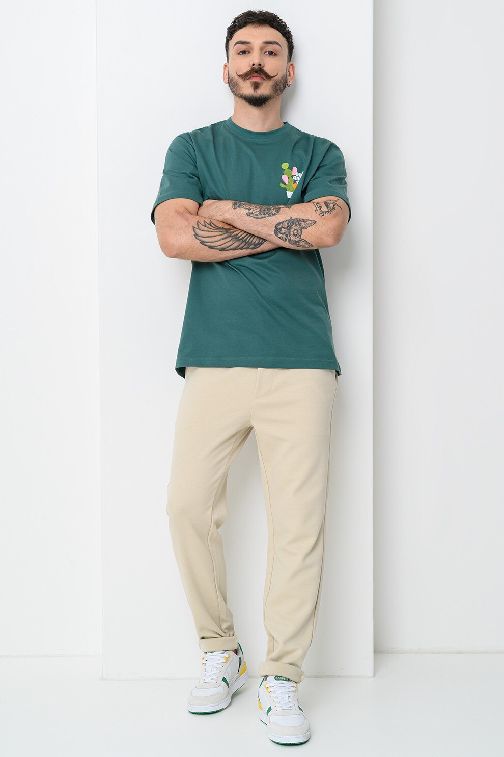 Only & Sons, Pantaloni cu snur si buzunare laterale Newkodyl, Bej, L