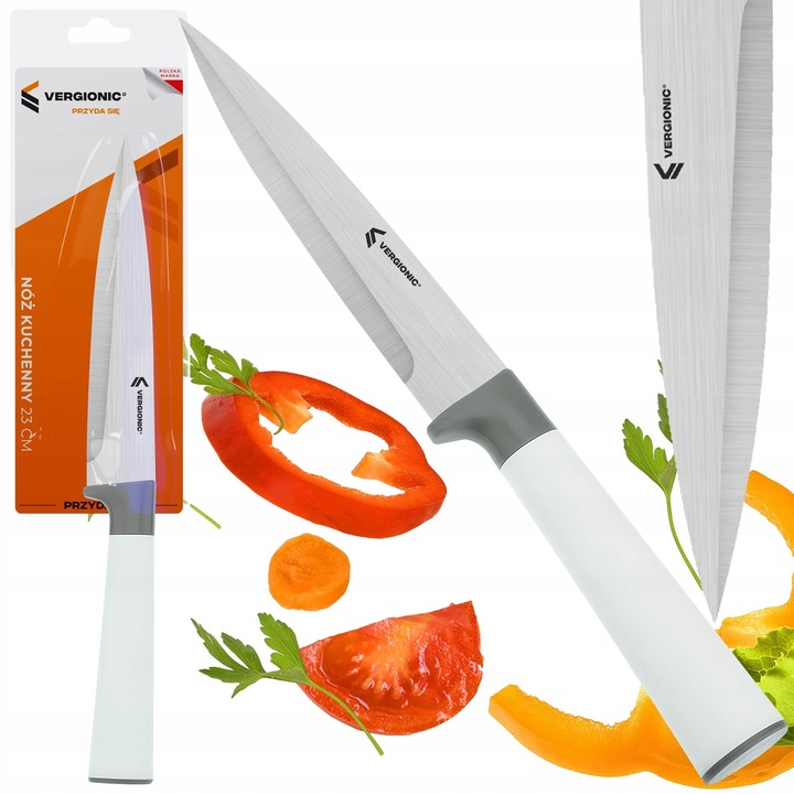 Cutit de bucatar Vergionic, 23 cm, otel inoxidabil, maner ergonomic, utilizare universala