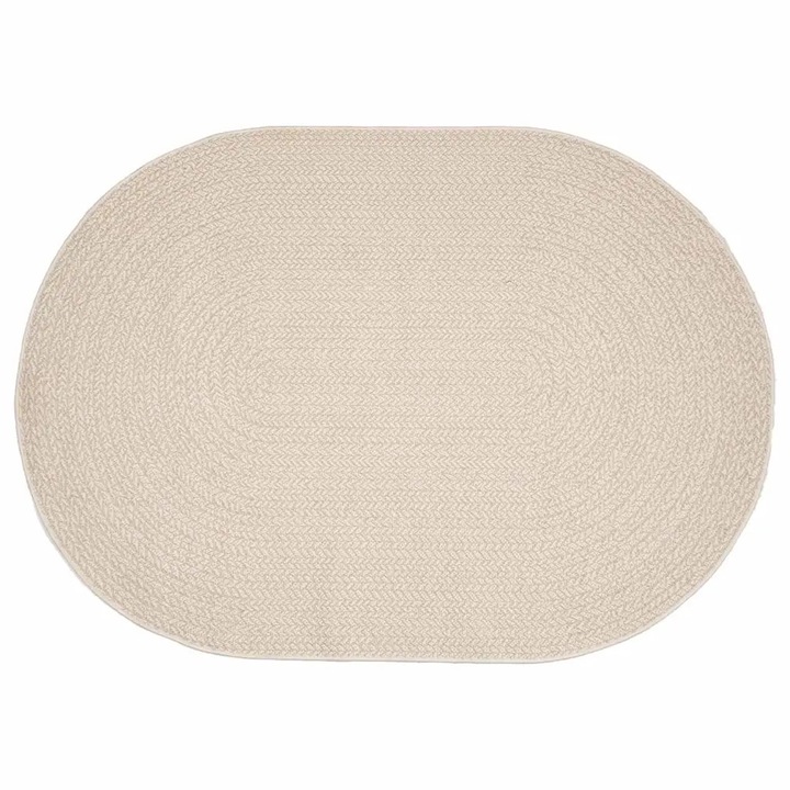 VidaXL Szőnyeg ZIZUR Krém 170 x 120 cm Polipropilén