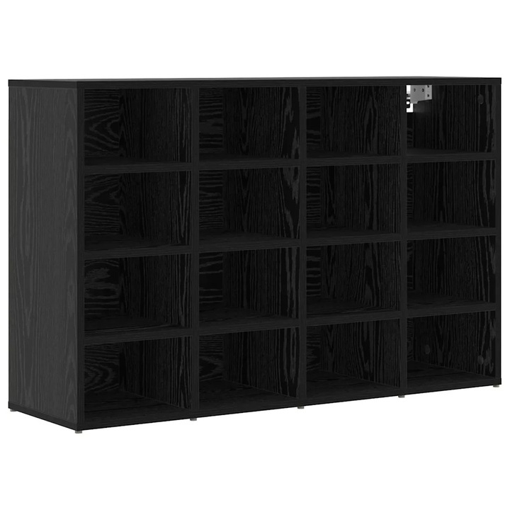 vidaXL Cipőszekrény polcokkal Fekete tölgy 103 x 30 x 67 cm Faanyag 875220