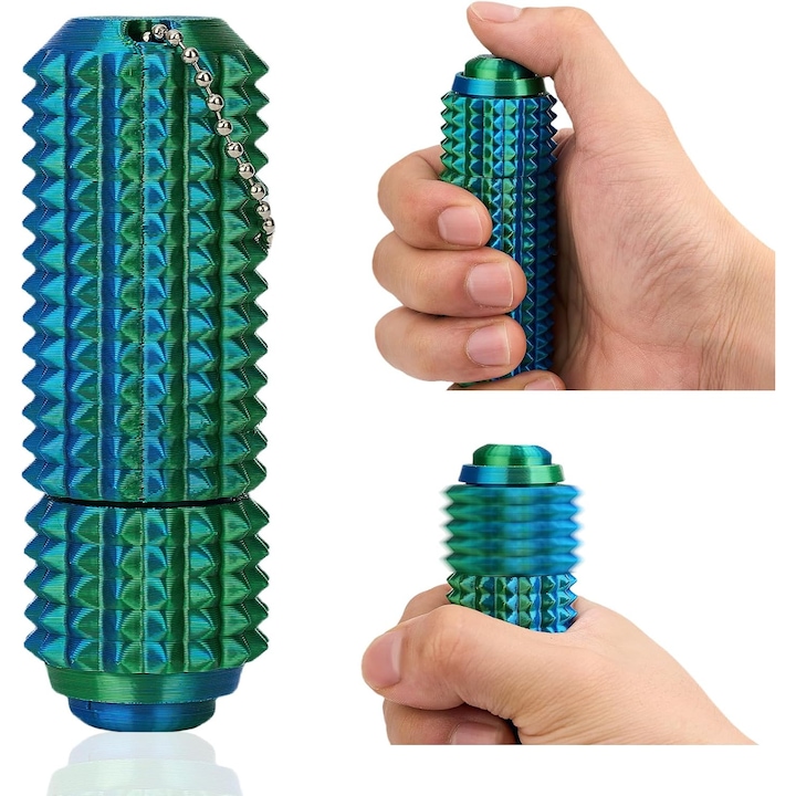 Бутон за щракане, спинери, стимулатор за болка, FomoX, дизайн 3 в 1 на малки играчки Ouchies Fidget с ключодържател, играчки с шипове за облекчаване на стреса за възрастни, 9 години играчка против стрес ABS момчета