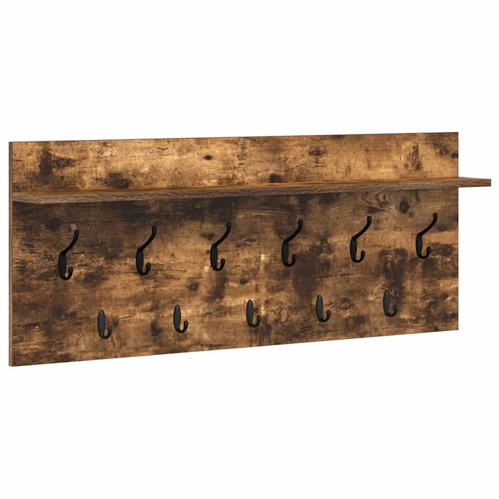 vidaXL Fali Kabáthorog Füstölt tölgy 100 x 40 x 12 cm Faanyag 874447