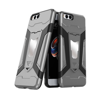 Husa antisoc cu stand metalic pentru suport magnetic Xiaomi MI Note 3, gri Husa antisoc cu stand metalic pentru suport magnetic Xiaomi MI Note 3, gri