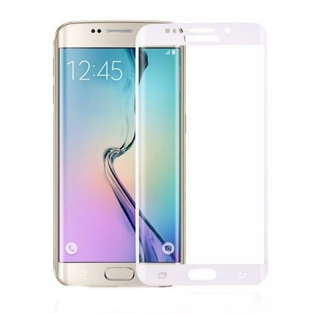 Folie Sticla Securizata Full Screen Samsung Galaxy S6, Alb