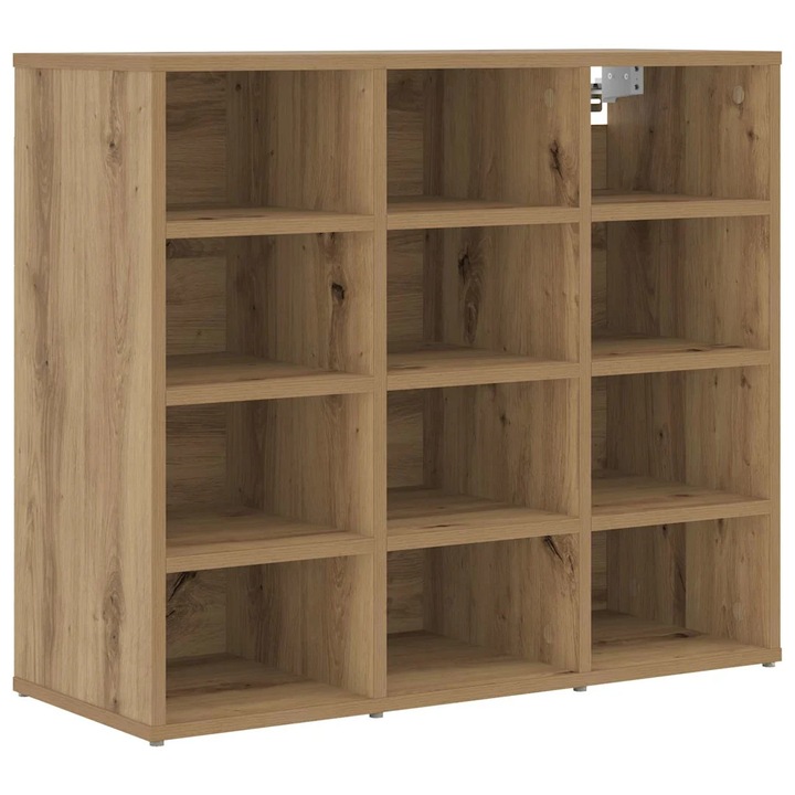 vidaXL Cipőszekrény polcokkal Artisan tölgy 77, 5 x 30 x 67 cm Faanyag 875213
