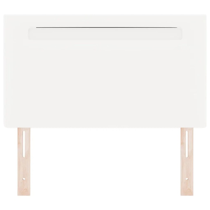 Tablie pat vidaXL Wezglowie 100 cm, alb, design simplu, benzi LED