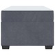 Pat cu saltea din spuma, VidaXL, 90x200cm, gri inchis, design modern, material catifea